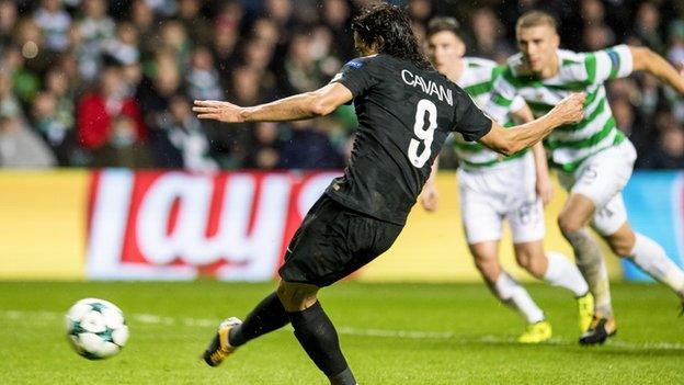 Paris St-Germain striker Edinson Cavani