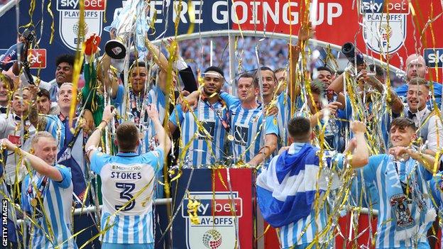 Coventry City celebrate promotion to League One