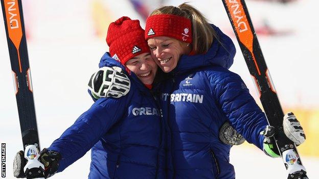 Menna Fitzpatrick (left) and guide Jen Kehoe have been competing at World Cup level since 2016