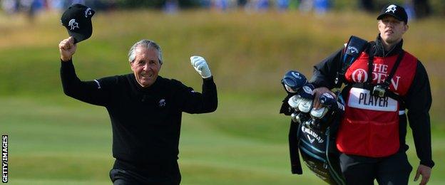 Gary Player in action at The Open in St Andrews last year