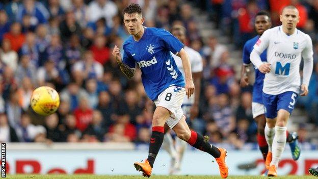 Rangers' Ryan Jack in action against Osijek