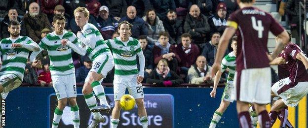 Osman Sow's late goal took a slight deflection off Gary mackay-Steven