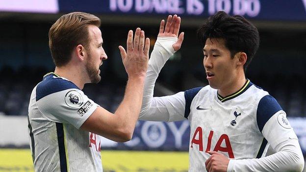 Tottenham's Harry Kane and Son Heung-Min