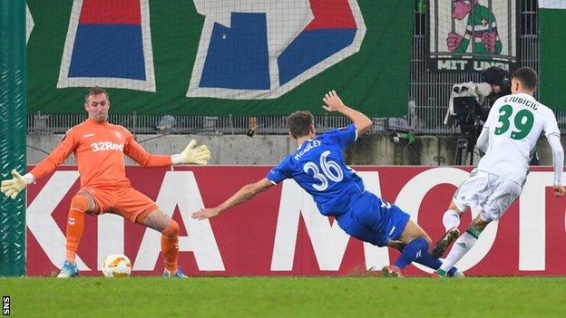 Rangers finished third behind Villarreal and Rapid Vienna