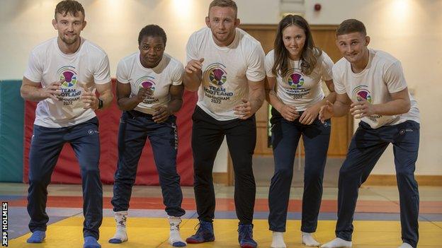 Team Scotland's wrestling squad