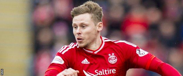 Simon Church in action for Aberdeen