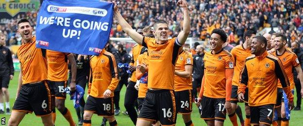 Wolves celebrate promotion