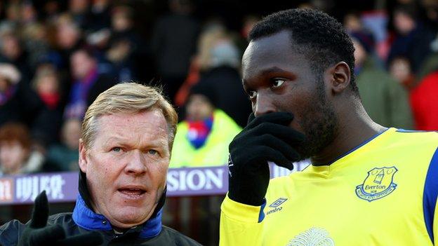 Ronald Koeman and Romelu Lukaku