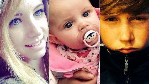 Amy Smith, Ruby-Grace Gaunt and Ed Green