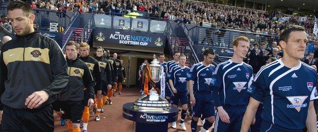 Ross County played Dundee United in the 2010 Scottish Cup final, losing 3-0