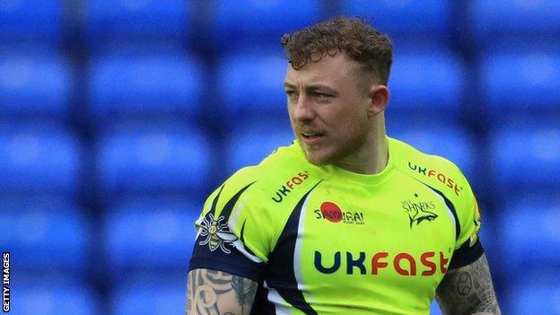 Josh Charnley in action for Sale Sharks