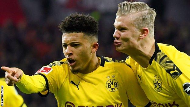 Erling Braut Haaland and Jadon Sancho