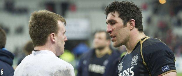 Stuart Hogg and Kelly Brown