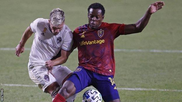 Nedum Onuoha playing for Real Salt Lake