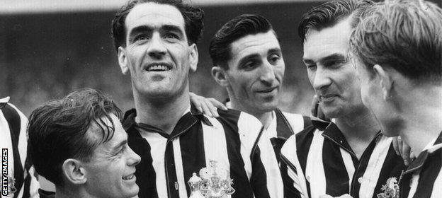 Newcastle with the FA Cup in 1951