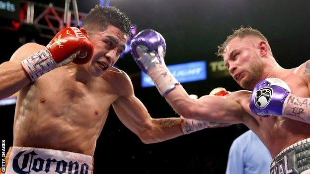 Leo Santa Cruz defeated Carl Frampton in their second fight in January