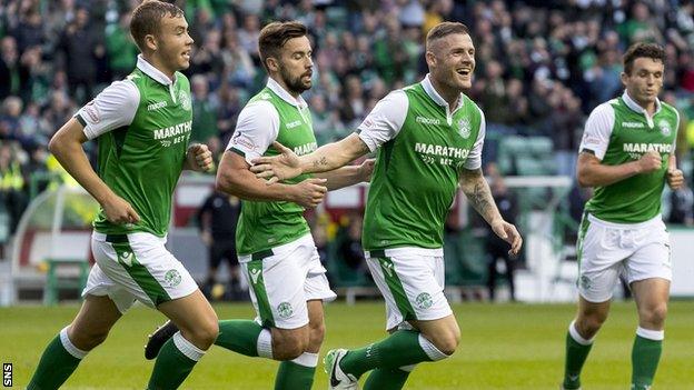 Anthony Stokes celebrates