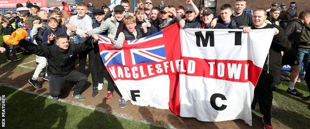 Macclesfield fans celebrate