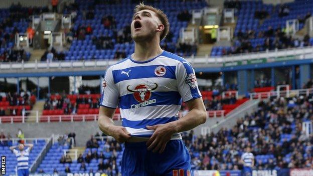 Reading forward Josh Barrett misses an opportunity to score against Preston North End