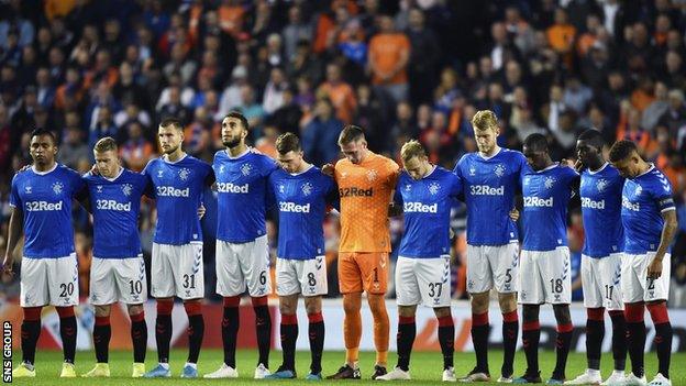 There was a minute's silence at Ibrox in memory of Ricksen