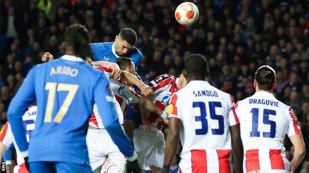 Leon Balogun scores for Rangers