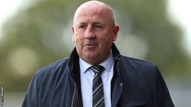 Accrington Stanley manager John Coleman on the sidelines