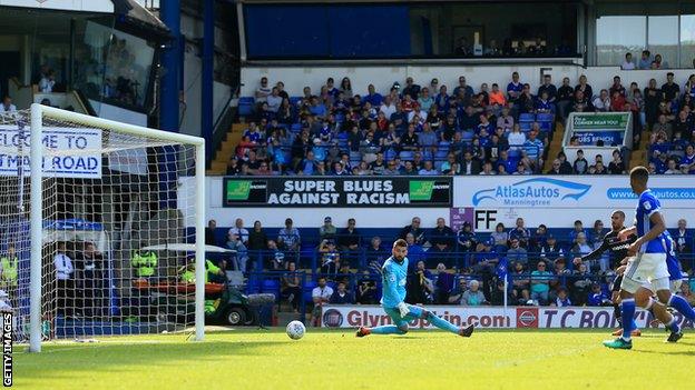 Lewis Grabban scores for Aston Villa