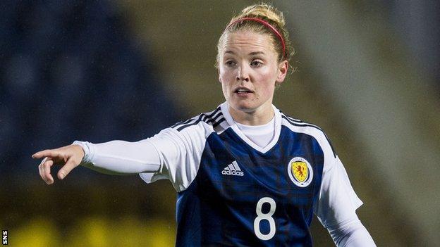 Kim Little in action for Scotland