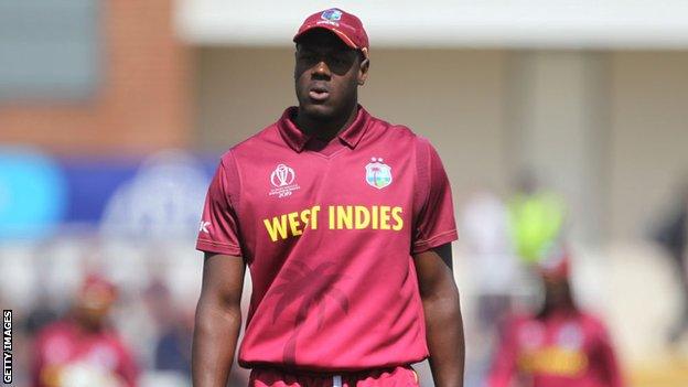 West Indies cricketer Carlos Brathwaite