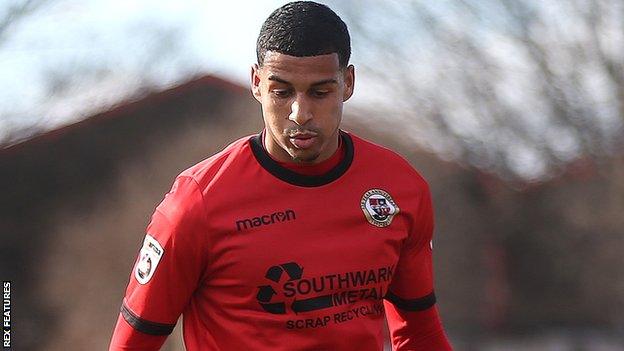 Louis Dennis in action for Bromley