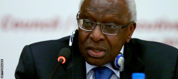 Lamine Diack stood down as IAAF president in August