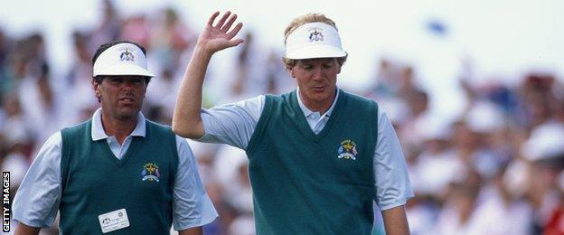 Paul Broadhurst at the 1991 Ryder Cup