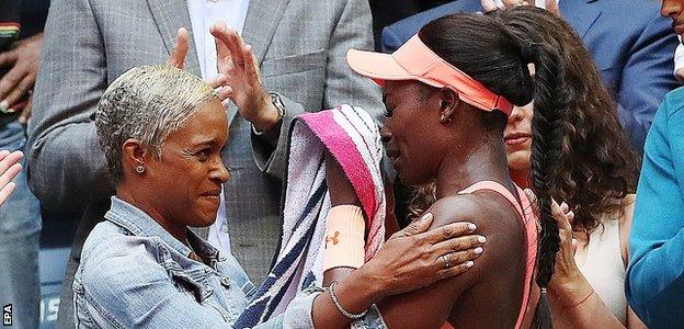 Sloane Stephens and her mum