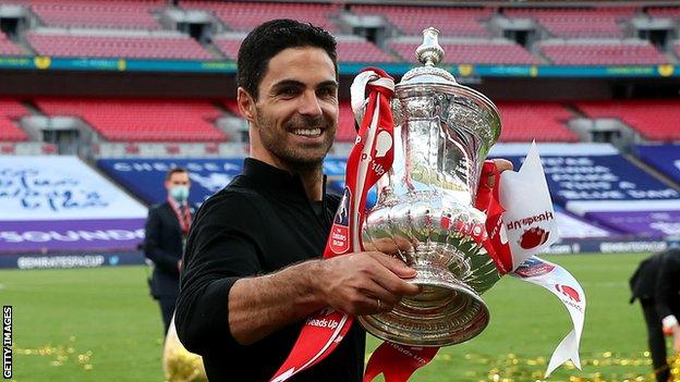 Mikel Arteta led Arsenal to a record-extending 14th FA Cup final win last season