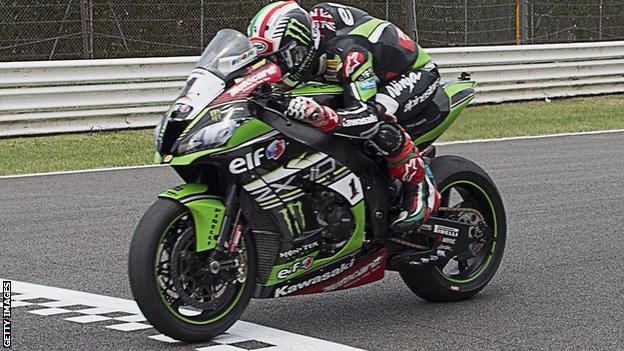 Jonathan Rea produced a superb ride in the rain on Sunday