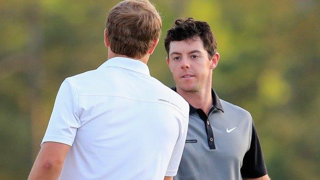 Jordan Spieth (left) and Rory McIlroy