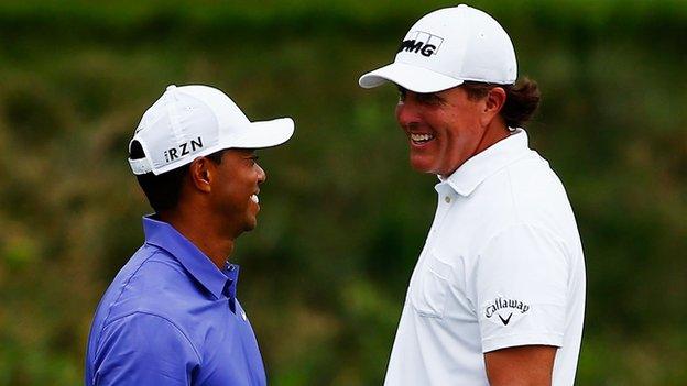 Tiger Woods and Phil Mickelson