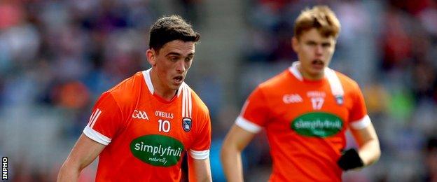 Armagh's Rory Grugan is joint top-scorer in Division Three along with Westmeath's John Heslin