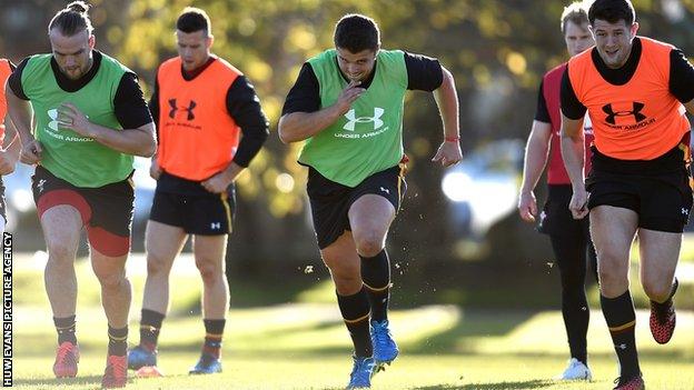 Wales training in New Zealand