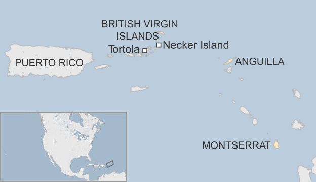 Map of the British Virgin Islands