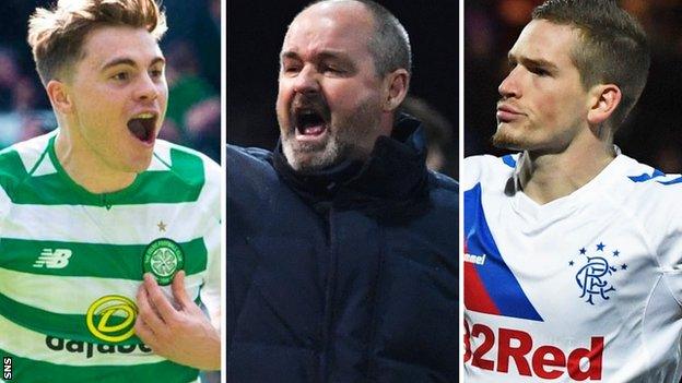 James Forrest, Steve Clarke and Ryan Kent