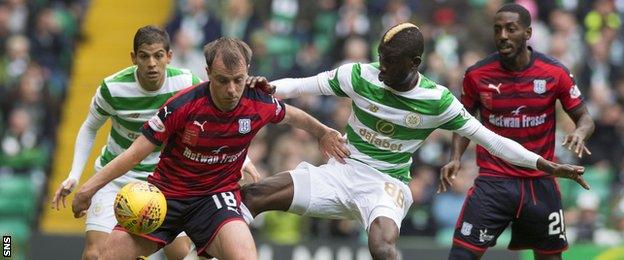 Celtic and Dundee players