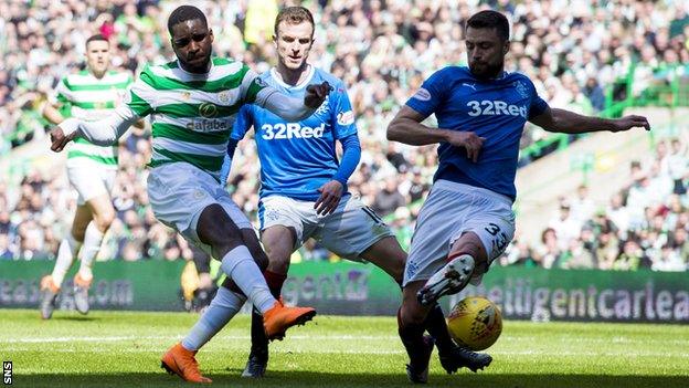 Odsonne Edouard scores for Celtic against Rangers