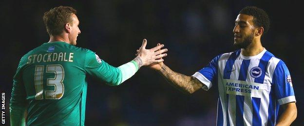 David Stockdale and Connor Goldson