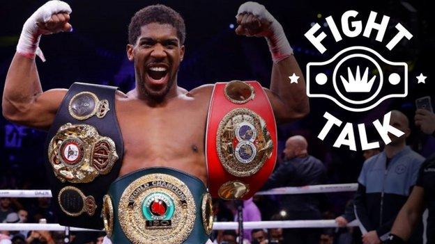 Britain's unified heavyweight champion Anthony Joshua after recapturing his titles against Andy Ruiz Jr in Saudi Arabia