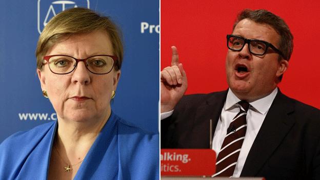 Alison Saunders and Tom Watson