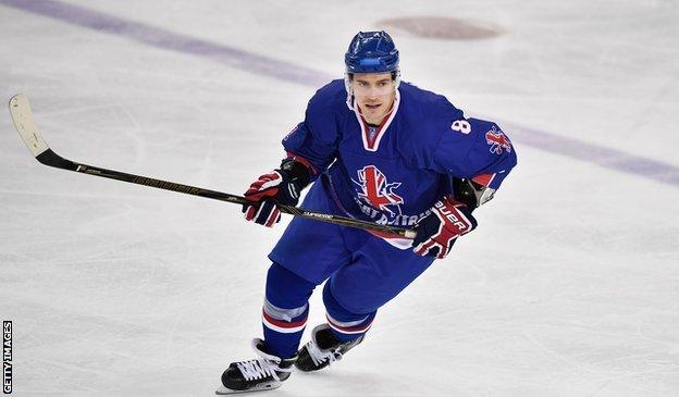 Matthew Myers of Great Britain Ice Hockey