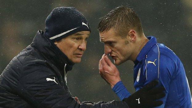 Claudio Ranieri and Jamie Vardy