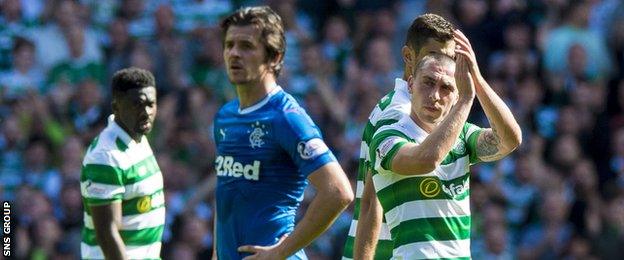 Joey Barton's last game for Rangers was a 5-1 league defeat at Celtic Park