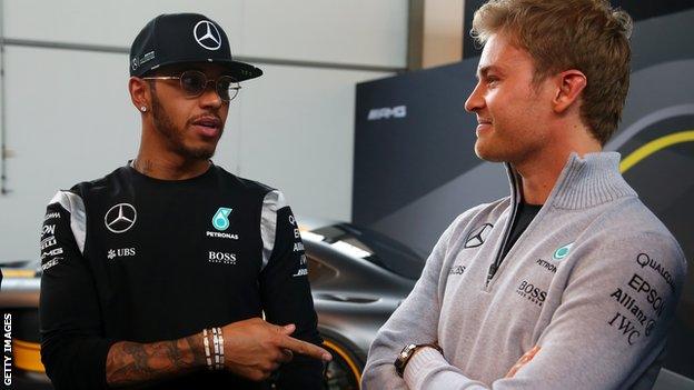 Lewis Hamilton and Nico Rosberg